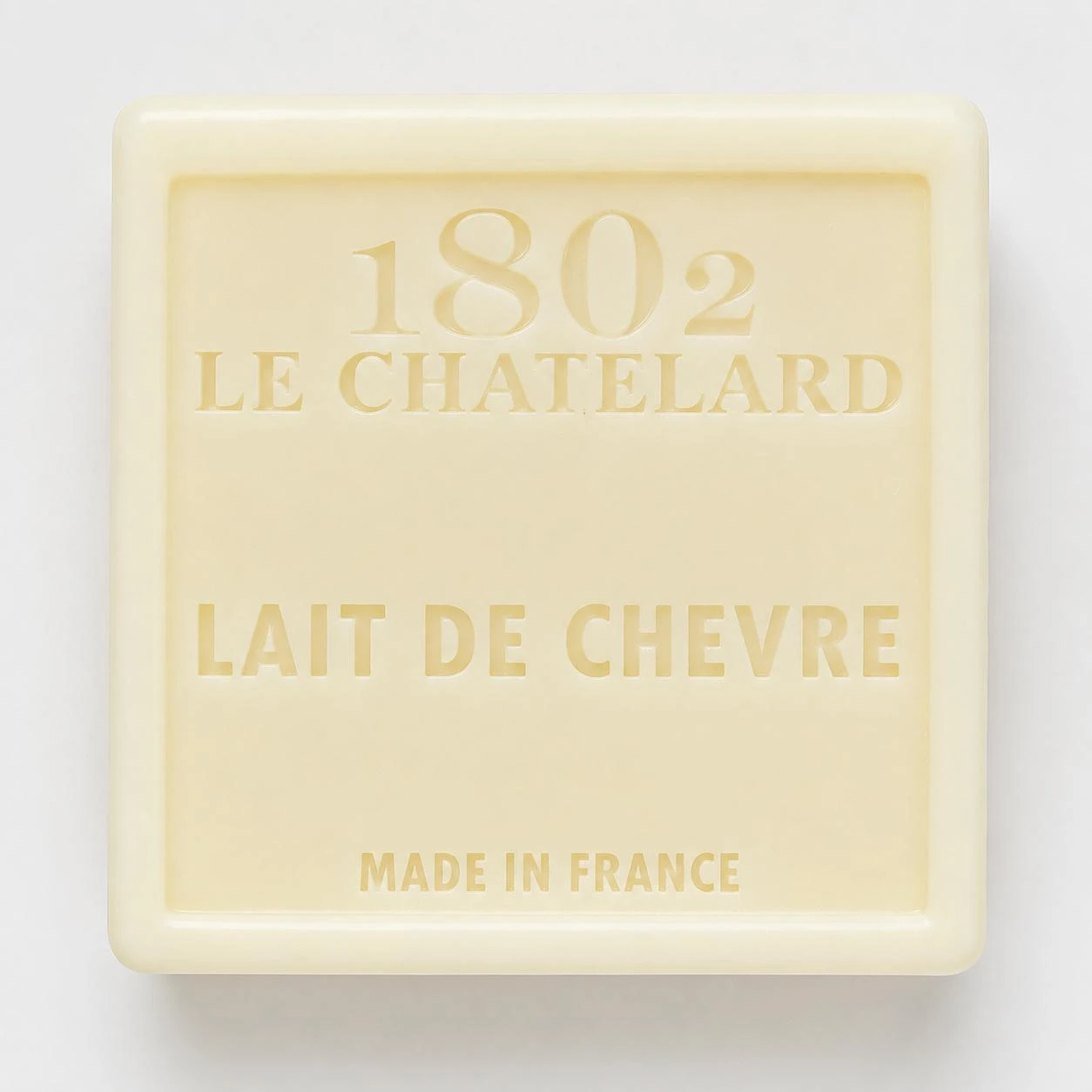 Savon carré au Lait de chèvre sans huile de palme 100gr 1802 Le Chatelard